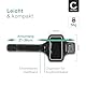 subtel® Handy Sportarmband: Smartphone Armtasche f. Sport Joggen Laufen - Fach f. Schlüssel, Geld - Atmungsaktives Klettverschluss Band - Armband Hülle Handyhalterung Arm Oberarm Tasche Laufarmband