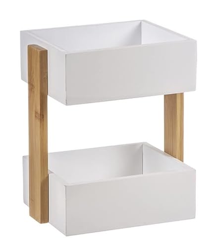 Nahuel Home Mini Mueble para baño Madera y Bambu Estanteria Pared Madera Estanteria Baño Estantes para Ducha Estanteria Cocina Especiero Baldas Flotantes para Cocina Baño Entrada Cover