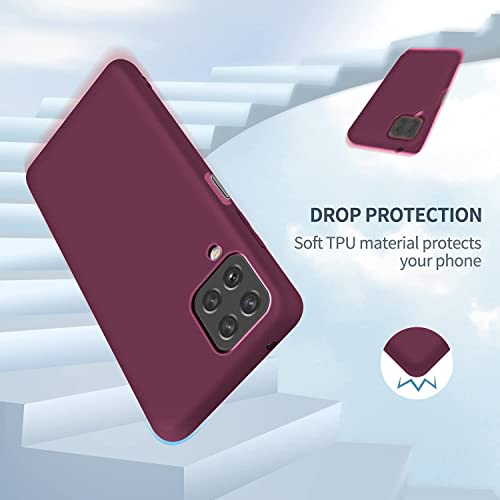 Image of DIZORO Liquid Silicone Soft Back Cover Case for Mi Redmi Note 9 Pro /Redmi Note 9 Pro Max /Note 9 Pro Max /9S /Poco M2 Pro /Redmi Note 10 Lite [Wine]