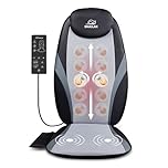 Snailax Shiatsu Massaggiatore con Riscaldamento, Gel - Nodo Massaggiante Profondo Impastamento Massaggio, Cuscino Massaggio per Sedia da Casa