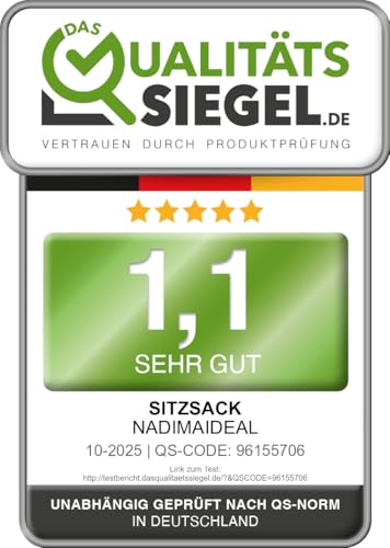 Nadimaideal Sitzsack Tropfenform Kastanie | Bodenkissen für Kinder & Erwachsene - 4