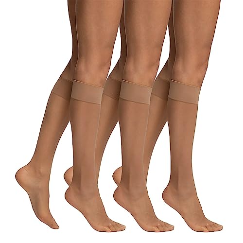 LIEMI Pօmpea Calze Gambaletto IDEALE 20 DEN Taglia Unica Creme Caramel 6 Paia