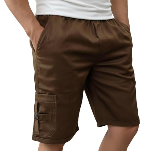 Image of NINQ Men's Half Cargo Shorts Featuring a Slim Yet Relaxed fit, Designed for Comfort. Stylish Casual Shorts with Functional Pockets, Perfect for Casual wear.