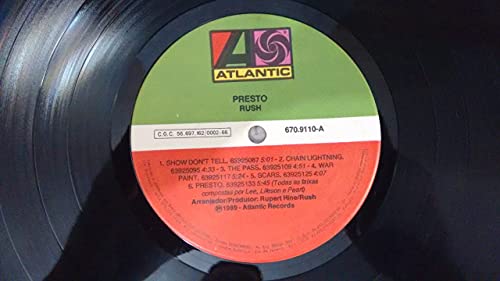 RUSH - PRESTO, 1989 (NACIONAL) [LP]