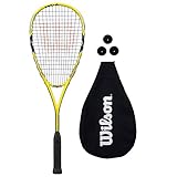 Peso Unstrung - 185g Wilson Ripper Team Raqueta de squash + 3 Balls