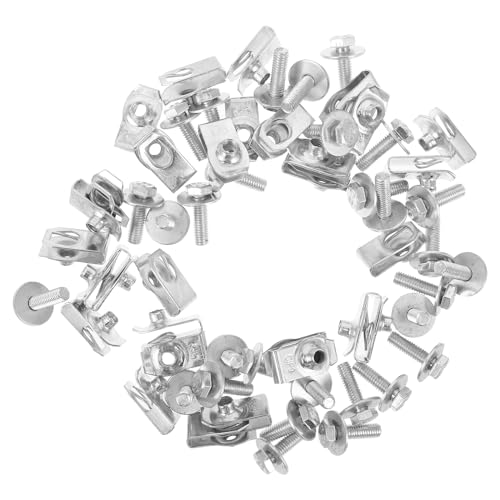 Clips de coche M6 y tornillos plateados para reparación de paneles y mantenimiento automotriz