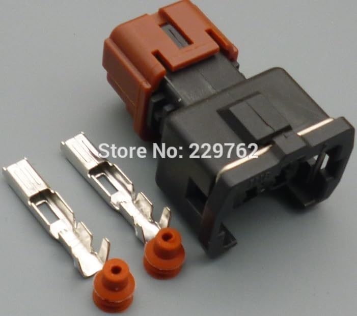 Yierxjwshx 2/10/50/100sets 2 Pin 3.5MM Car Waterproof Connector Plug Auto Electrical Female Connector Plug Automotive Socket - (Color Name: 10setes)