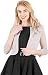 BlackButterfly 3/4 Manga de Encaje Abrir Bolero Noche Chaqueta Blusa (Plata, ES...