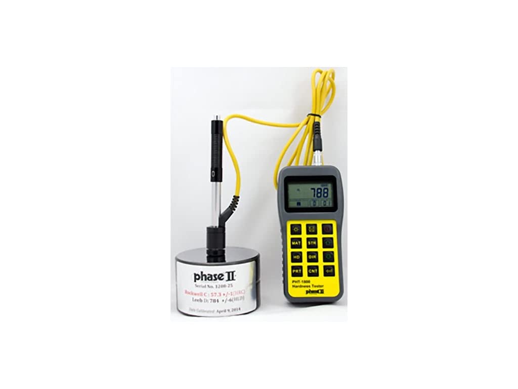 AccusizeTools - Phase II Portable Hardness Tester, 5-Year-Warranty, NIST Traceable, Accuracy: +/- 0.5% (referred to L=800), #PHT-1800