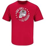 Ohio True Skull T-Shirt for Ohio State College Fans (SM-5XL) (Red Short Sleeve, Large)