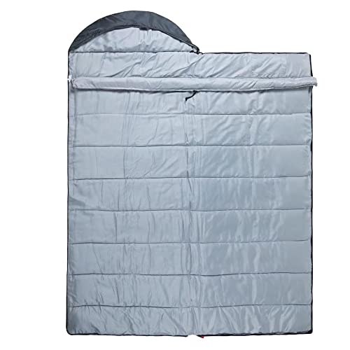 Alpine Swiss 0°C (32°F) Sleeping Bag Lightweight Waterproof With Compression Sack Adults All Seasons Camping Hiking Backpacking Travel Outdoor Indoor Gray #TOP4