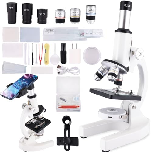 Microscope for Adults & Kids, 40X-2000X High-Power Compound Micro...