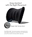 Wigoo 2025 Car Neck Pillow and Lumbar Support Pillow for Car Kit [Ergonomic Design, Pressure Relief] Soft Car Headrest Pillow Back Cushion with Adjustable Strap, Fits All Vehicles (Black)