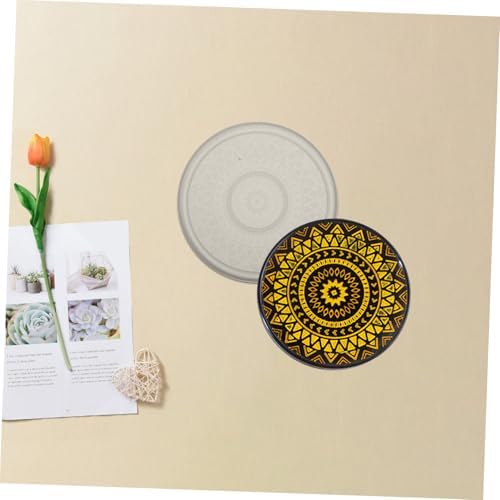 NUOBESTY Mandala Altlık Silikon Kalıp Epoksi Reçine Dökme Yuvarlak Kendin Yap Detaylı Mandala Desenli Yaratıcı Alet Ev Dekorasyonu Takı Tepsileri ve El Yapımı Bardak Altlığı - Görsel 6