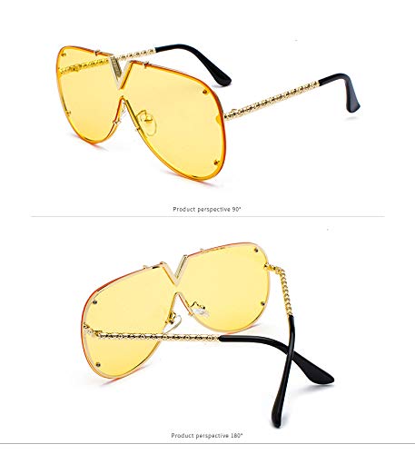 European style men's V-shaped driving sunglasses, unisex travel sunglasses, personalized integrated design, Gold Frame Black Gray C54