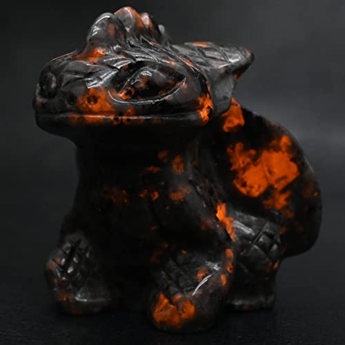 Anlingem 2″ Healing Crystals and Stones Reiki Skull Toothless Figurine Statue Animal Sculptures Hand Carved Fly Dragon Crystal for Birthday Festival Gifts Home Decor