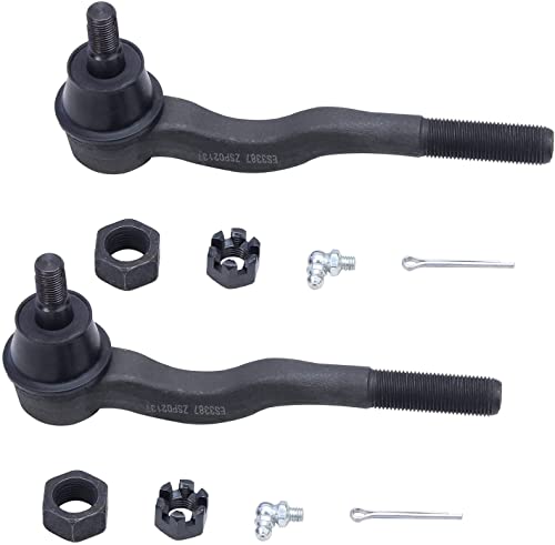 Image of Detroit Axle -8pc Front End Suspension Kit for 1994-2000 Mitsubishi Montero 1997-2004 Montero Sport 2 Upper Control Arms w /Ball Joints 2 Lower Ball Joints 4 Inner Outer Tie Rods 1998 1999 Replacement