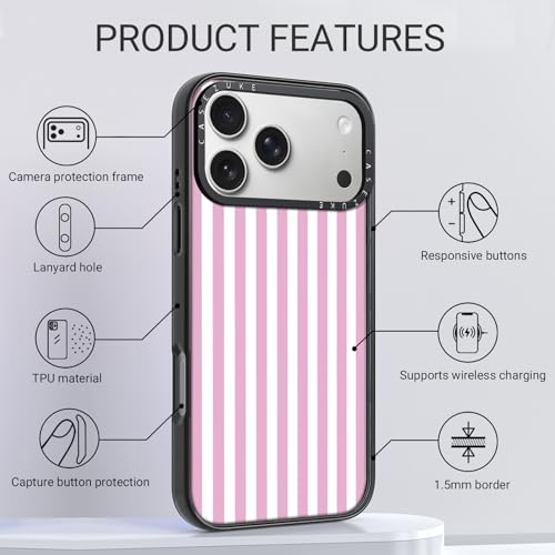 Clear TPU Phone Case Cover for iPhone with Design, Drop Protection, Cute Case for Girl Women (Stripe 2, iPhone 17 Pro) by casezuke - Used condition - Image 5