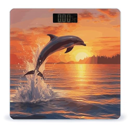 Báscula de baño digital Sunset Dolphin con pantalla LCD miniatura 1
