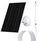 FUTUREZEN 4W Solar Panel for Security Camera, Type-C/Micro USB Solar Charger for Rechargeable Battery Cameras, IP66 Waterproof, 360° Adjustable Bracket, 9.8ft Cable for Outdoor Use, 1 Pack