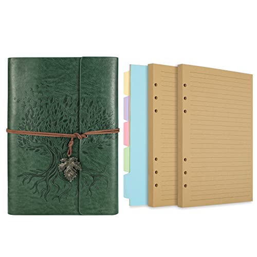 Billtigif A5 Refillable Leather Journal Notebook And 280Pages Refill Paper #TOP5