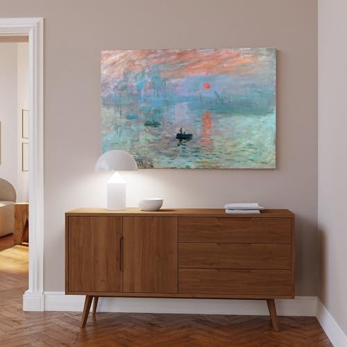 Impression Sunrise par Claude Monet : impression sur toile 30x45 cm