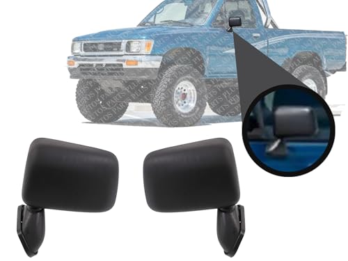 Plus Set Of 2 Front Mirrors Manual Folding Non-heated Textured Right Passenger & Left Driver Side Direct Replacement Compatible With 1989-1995 Toyota Pickup 8794089141-pfm 8791089143-pfm