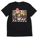 [Jack'n da Box] FRIEND ペニーワイズ ジェイソン ジグソー キラー EX133 tシャツ メンズ 半袖 綿 夏 丸襟 ゆったり おしゃれ 通勤 通学 おおきいサイズ プリントＴシャツ 面白い (XL, ブラック) [並行輸入品]