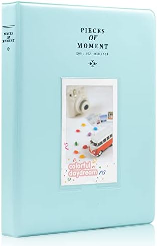 Ablus 128 Pockets Mini Photo Album - Fits for Fujifilm Instax Mini 11 Mini 9 Mini 8 Mini 90 Mini 25, Polaroid Snap PIC-300, Kodak Mini 3-Inch Film(Ice Blue)