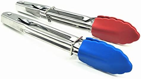 Cooking Tongs 1 PCS Silicone BBQ Grilling Tong Salad Bread Serving Tong Non-Stick Kitchen Barbecue Grilling Cooking Tong Tongs(A)