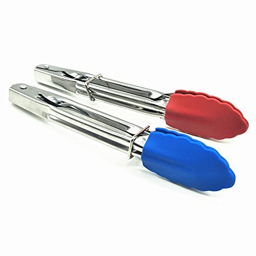 Pinzas de Cocina de Silicona para Barbacoa, 1 Unidad, antiadherentes, para Servir Pan y Ensalada.