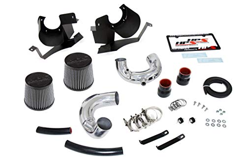 Hps Performance Polish Shortram Air Intake Kit + Heat Shield Cool Ram Compatible For 2018-2022 Kia Stinger 3.3L V6 Twin Turbo, 827-672P #TOP6