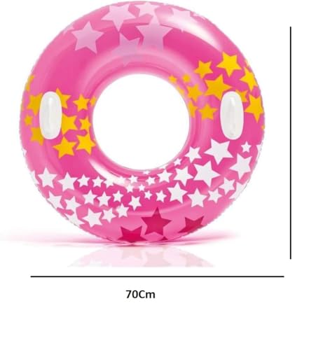 Image of Inflatable Swimming Rings Floater for Summer Fun | Water Safety Round Swim Tube for Kids 9+ & Adult|Anti-flip Pool Float for Party, Lake, Beach| Lightweight Floating Lounge- Pack of 1