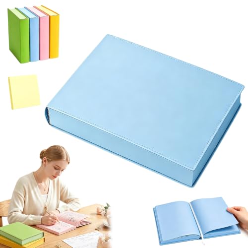 Carnet notes A5 en cuir PU dopamine avec marque-page ruban