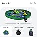 Lay-n-Go 2-in-1 Small Portable Drawstring Toys Storage Organizer and Play Mat for Room and Travel, Made for Kids and Toddlers with a Durable Patented Design, 18 inch, Green/Blue