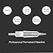 10 PCS M Permanent Makeup Needle for Cordless Tattoo Machine - Ombre Powder Brows Microblading Shading Eyeliner Lip Tattoo Permanent Make Up (1RL/1R/1P)