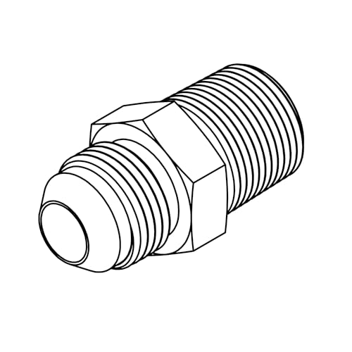 Image of Generic 3 /8 JIC X 3 /8 Pipe Hydraulic Adapter, Silver