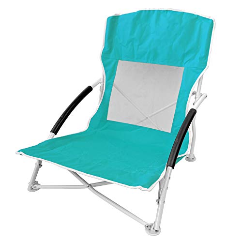 Unbekannt Strandstuhl Faltstuhl inkl. Transporttasche Campingstuhl klappbar Klappstuhl Gartenstuhl Balkonstuhl Rot Blau Türkis, Farbe:Türkis