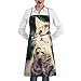 Grembiuli da cucina da chef con stampa di gatti, per donne, con taschino, grembiule da cucina per cucinare, giardinaggio, unisex, bianco, Taglia unica