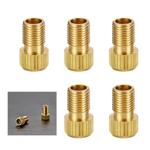 5 Stück Französisches Ventil Adapter Fahrradventil Fahrrad Ventile Französisch auf Autoventil Luftpumpe Aufsatz Presta zu Schrader Ventiladapter Pumpe Fahrradpumpe Auto Valve Accessories für Bike