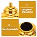 Imagen de MAGICLULU Juego De Tetera De Café Turco: Juego De Té Dorado Con 3 Tazas De Café Hervidor De Agua Jarra De Vino Tetera Árabe Jarra De Leche Taza De Ofrenda Budista Copas Cálices