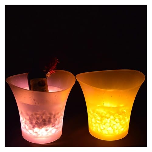 Cubitera LED de 5L con luces de colores y enfriador de vino Bluetooth integrado 6