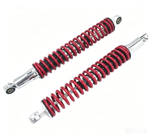 Image of 400mm 15.75 inch 7mm Spring Universal Motorcycle Shock Absorber Rear Suspension ATV Quad Scooter Dirt Bike For XL185 XL125 Maximum Load Capacity 450lb /pair Red Color