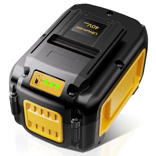 Bayhon 1 Pack 5.0Ah Lithium-ion Replacement for Dewalt 40V Battery DCB404 DCB406 DCB407 DCB114Compatible with All 40V MAX Tools