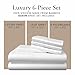 Bamboo Bay 6 Piece Queen Size Sheet Set, 100% Viscose Made from Bamboo, Breathable, Ultra Soft Cooling Bed Sheets for Hot Sleepers, Beddings with Deep Pockets Fit 16