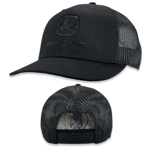 Casquette de baseball Trucker Hat John Deere noire pour le plein air et les sorties