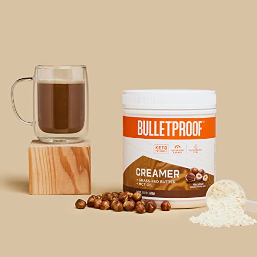 Bulletproof Unflavored Collagen Protein Powder, 18G Protein, 17.6 Oz, Grass Fed Collagen Peptides And Amino Acids│Keto Creamer, Hazelnut, 2G Net Carbs, 10G Quality Fats From Powdered Mct Oil #TOP3