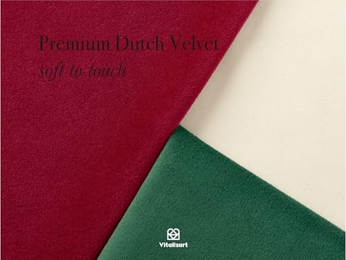 Vitalizart Christmas Velvet Ribbon Set 3/8" x 5Yd x 3 Rolls (White Red Green) with Wooden Spool - Image 3