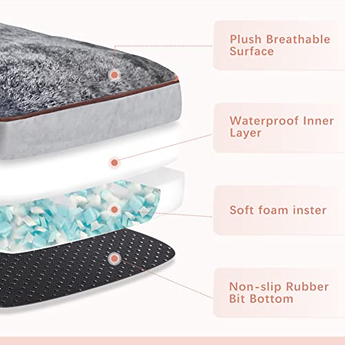 Figopage Large Dog Bed For Large Dogs, Cooling Gel Memory Foam Dog Bed With Removable Washable Cover, Crate Dog Bed Kennel Pad For Medium Large Dog Crate #TOP2