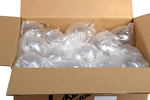 Creative Hobbies Round Clear Plastic Ball Ornaments, 83mm, Pack of 12